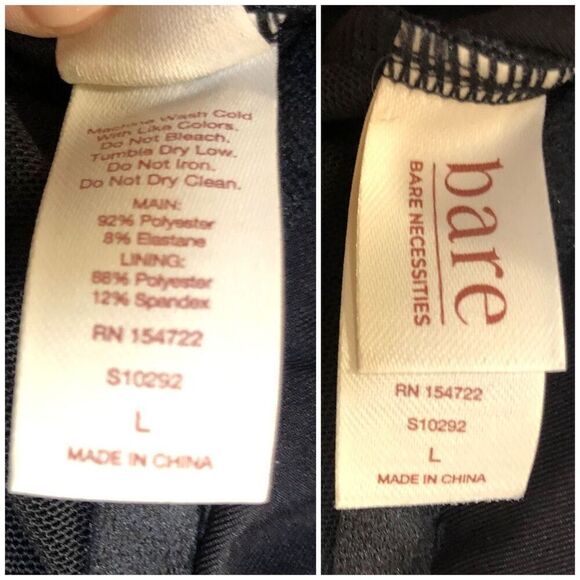 BARE NECESSITIES - NWT - L Sz L Textured Knit Crop Top/Peephole & Removable Cups - Picture 6 of 8